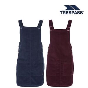 Trespass Womens Pinafore Dress Cotton With Pockets Dungaree Corduroy Twirl