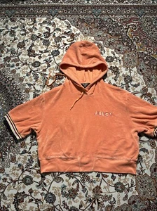 Vintage Juicy Couture Extra Large Orange Y2K Velour Jacket Terry Cloth Nostalgic - Picture 1 of 14