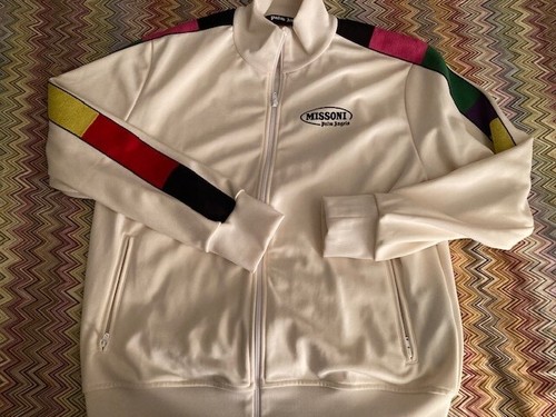 NUOVO DI ZECCA! Giacca da pista 2024 Missoni x Palm Angels. XXL. Bianco