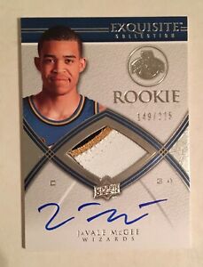 JAVALE MCGEE 2008-09 UPPER DECK UD EXQUISITE RPA RC PATCH AUTO 149/225 LA LAKERS
