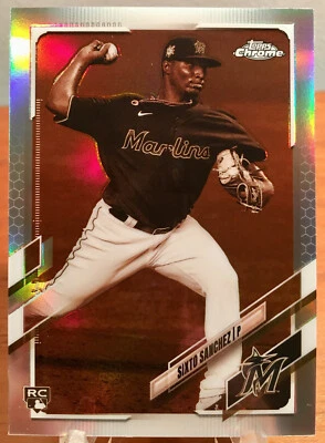 2021 Topps Chrome SIXTO SANCHEZ SEPIA REFRACTOR Rookie RC #193 Miami Marlins - Image 1 of 2