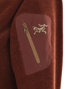 ARCTERYX Polartec Women's Fleece Jacket Logo Pocket Burgundy Size ~M - Picture 1 of 11