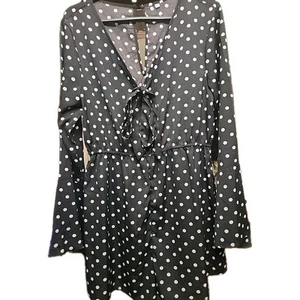 Zara Polka Dot Romper Black And White Size XL - Picture 1 of 3