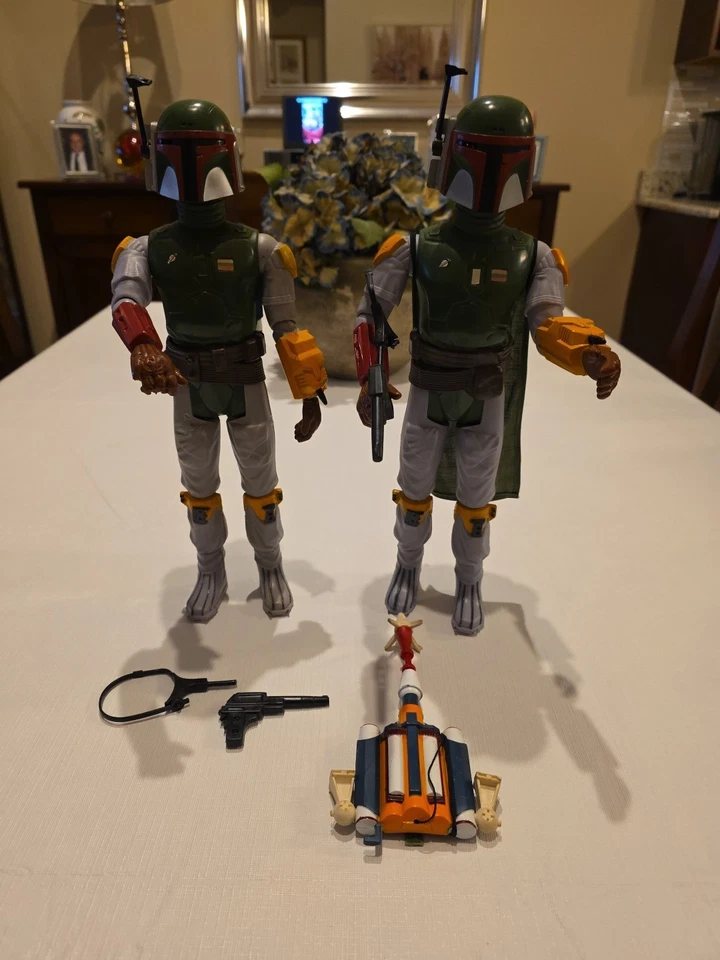 Star Wars 12" Inch Series (2) Boba Fett Figures w/accessories 1979 Kenner - Image 1 of 4