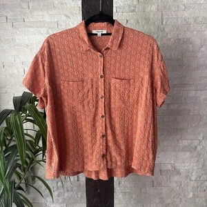 MADEWELL Boho-Shirt Daisy bestickt orange Portside Größe Small - Bild 1 von 11