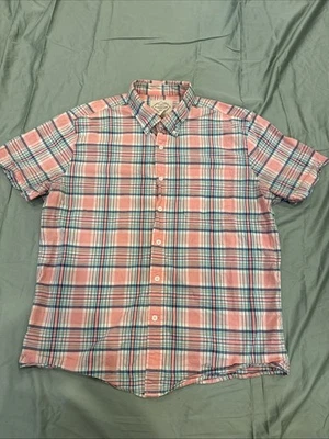 Camisa St. John's Bay Comfort Flex Rosa a Cuadros Manga Corta Con Botones Para Hombre Grande Foto 1 de 4