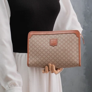 CELINE Clutch Hand bag Second bag Purse Macadam Authentic - Picture 1 of 24