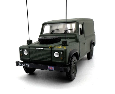 ZD 1:76 Green Military Defender ORV Reconnaissance Model Diecast Metal Car BN - Image 1 of 4