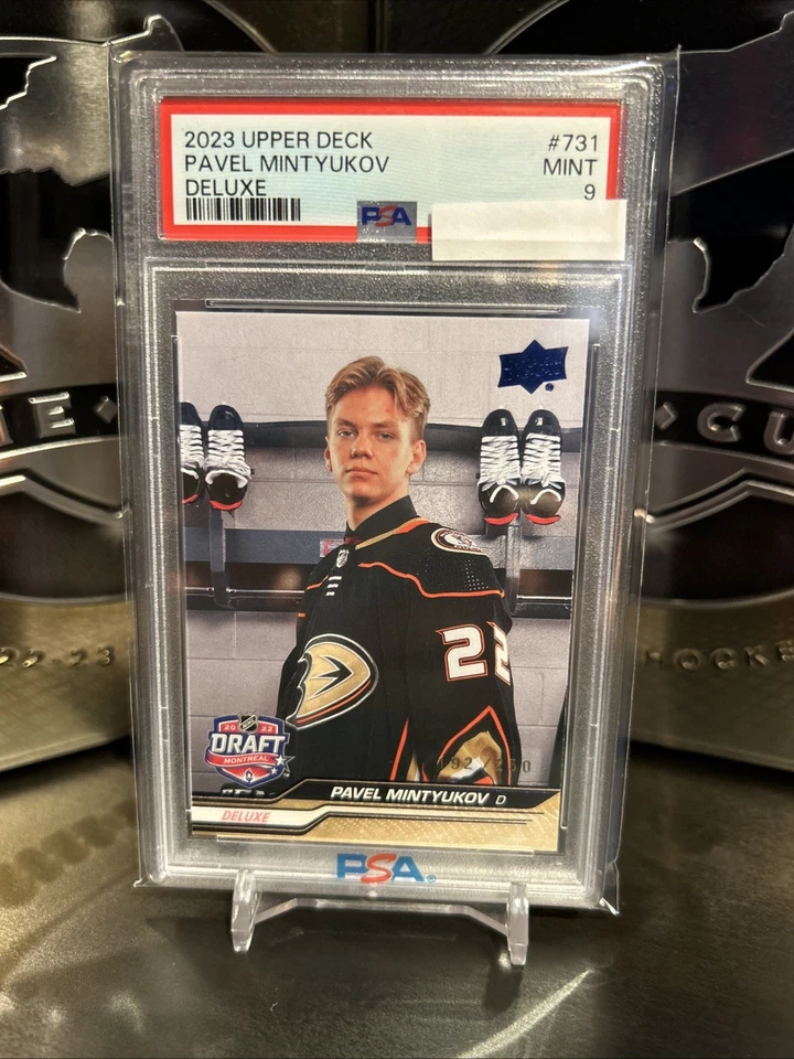 2023-24 Upper Deck Extended Series Pavel Mintyukov Draft Deluxe /250 #731 PSA 9 - Image 1 of 1