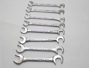 CRAFTSMAN -v- Series 7/32"-7/16" 8 Piece SAE Double Open End Ignition Wrench Set - Picture 1 of 7