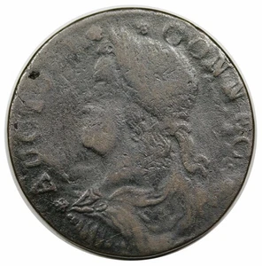 1787 Connecticut Copper, Draped Bust Left, FNDE, rare Miller 32-8-aa, R6- - Picture 1 of 3