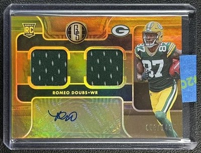 ROMEO DOUBS 2022 PANINI GOLD STANDARD #270 ROOKIE RC JERSEY AUTO 58/149 PACKERS - Image 1 of 2