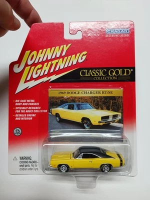 Dodge Charger Rt 1969 1/64 Johnny Lightning clásico dorado amarillo diecast car B16 Foto 1 de 4