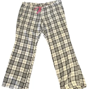 NWT Old Navy Pajama Pants Womens Size XL Lightweight Black White Plaid - Picture 1 of 4