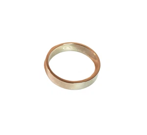 Nuevo anillo de alianza de boda de 4 mm estampado de oro macizo de 14k real talla 8 - Imagen 1 de 4