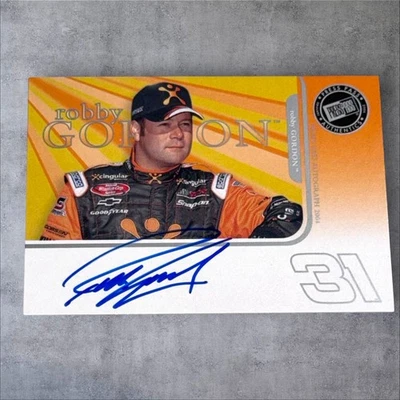 Robby Gordon NASCAR WINSTON CUP RCR #31 signed card 2004 PRESS PASS AUTOGRAPHS - Image 1 of 2