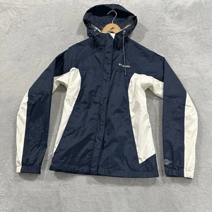 Giacca a vento Columbia full zip con cappuccio donna M blu bianco attivo - Foto 1 di 7