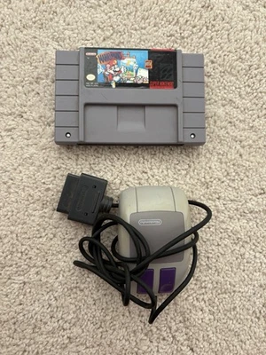 Mario Paint Super Nintendo SNES Auténtico Juego con Controlador de Ratón Probado  Foto 1 de 3