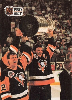 1991-92 Pro Set Hockey Mario Lemieux Pittsburgh Penguins #318 - Image 1 of 2