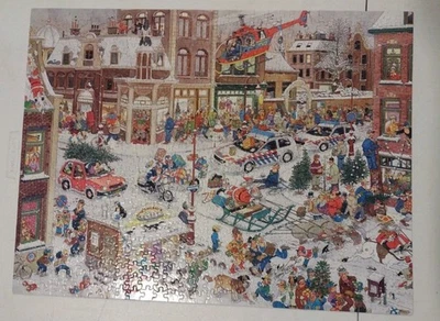 Puzzle 750 pezzi Holiday Laughs di Jan Van Haasteren completo Natale  - Immagine 1 di 4