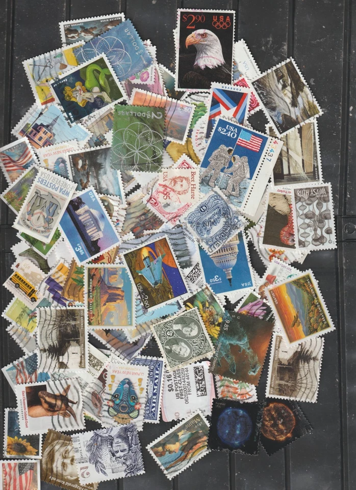 USA 100 Stamps incl. Priortity USED off paper Fine  # 6 - Image 1 of 1