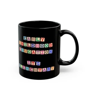 Early Education-Themed Black Mug Perfect Gift for Elementary School Teachers - Picture 1 of 10