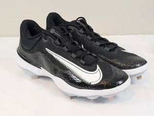 Nike Men’s Alpha Huarache Elite 4 Black White Size 13 Baseball Cleats DJ6521-001 - Picture 1 of 11