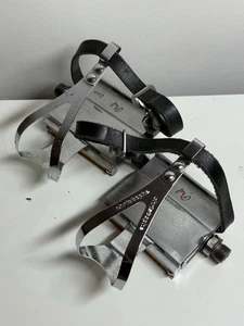 Phil Wood CHP Pedals with Toe Clips Brooks Straps Toe Cage - Picture 1 of 10