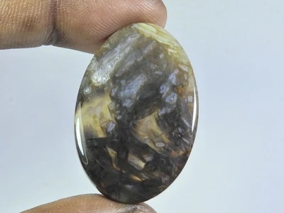 41Cts. Natural Tree Moss Agate Oval Cabochon Loose Gemstone 23X37X05MM W903 - Image 1 of 4