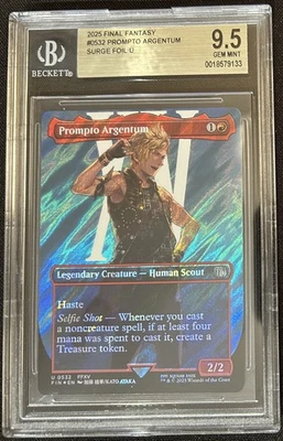 BGS 9.5 Gem Mint Prompto Argentum 532 Surge Foil Final Fantasy MTG - Image 1 of 2