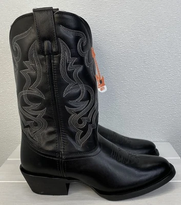 Botas vaqueras Laredo Maddie para mujer talla 8,5 anchas de cuero negro vaquero Foto 1 de 4