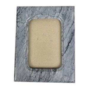 Grauer Marmor Stein Bilderrahmen ~ schwer ~ 7" x 5,5" ~ passt 5" × 3,5" - Bild 1 von 9