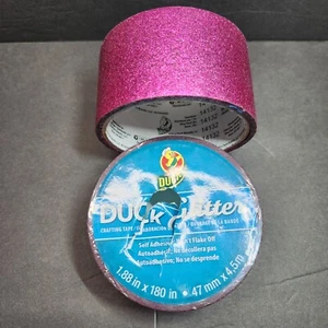 Lot of 2 Rolls DUCK TAPE Purple Glitter Pattern 1.88" X 10 YD each - Picture 1 of 4