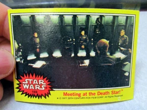 1977 Star Wars trading card yellow series #169 Meeting at the Death Star - Picture 1 of 2