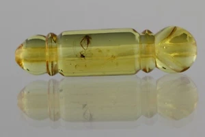 2 INSECT Fossils BALTIC AMBER Islamic Prayer Imam Minaret TASBIH 0.8g 210225-7a - Picture 1 of 3