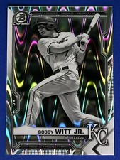 2021 Bowman Draft Chrome Bobby Witt Jr. Black & White RayWave (#BDC-47) - Royals
