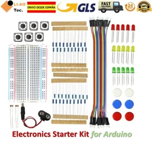 Electronics Starter Kit for Arduino UNO R3 Breadboard LED Jumper Wire Button GLS - Imagen 1 de 6