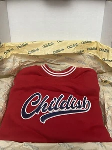 TGF Bro Childish Turbo Sweatshirt Pullover rot Oversized Baggy bestickt SMALL S - Bild 1 von 6