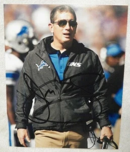 Detroit Lions Head Coach Jim Schwartz Signed 8x10 Photo Auto - Picture 1 of 1