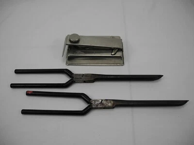anciens fers à friser onduler chaufferette old curling irons heater déco barbier - Photo 1/4