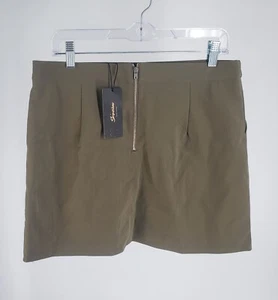 New NWT Shinestar Sage Women’s Junior’s Size XL Faux Vegan Leather Pull-on Skirt - Picture 1 of 8