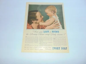 1934 IVORY SOAP Happy Mom Happy Baby vintage art print ad - Picture 1 of 1
