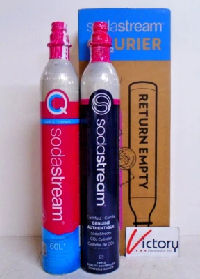 NUEVO SodaStream CO2 Urier 2-PACK | x2 Cilindros de dióxido de carbono 60L conexión rápida Foto 1 de 4