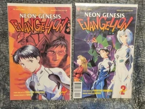 Neon Genesis Evangelion Manga #1 #2 Comic Book Lot English Sadamoto Viz Comics - Picture 1 of 5