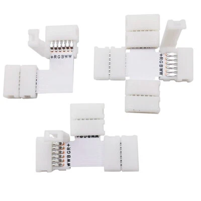 5pcs/lot 12mm 6PIN RGB+CCT L type / X type /T shape No Soldering 6 PIN connector - Image 1 of 4