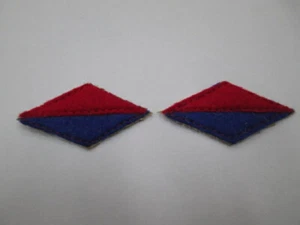 WW2 NZ  2nd Division, 7th anti tank regiment color patchs=one pair - Picture 1 of 6
