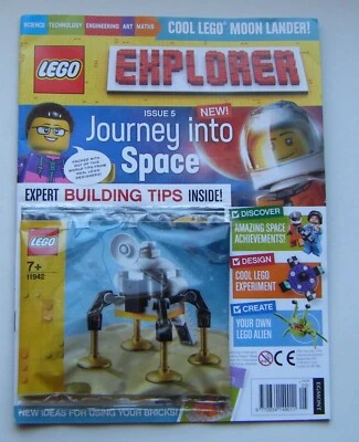 Lego Explorer Magazine issue 5 with 11942 Moon Lunar Lander set - Image 1 of 2