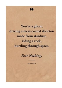 Don't be scared live life get stuck in mounted motivation poster Choice of frame - Picture 1 of 4