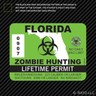 Bumper Sticker - 4"x3" Die Cut Decal, Fun California Outbreak Response Decal Zombie Hunting Permit Sticker - Foto 6