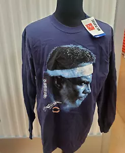 Chicago Bears Walter Payton #34 Shirt Navy Blue NFL Sweetness Long Sleeve Tee XL - Picture 1 of 8